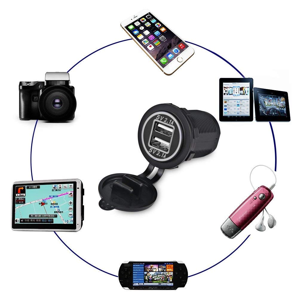 WATERWICH 2 3 4 Hole Marine Illuminated Toggle Rocker Switch Panel Waterproof Ignition Rocker Switch 12V-24V Volt Meter for RV Car Boat Trailer Vehicles Truck Yacht SUV (Two Hole Green)