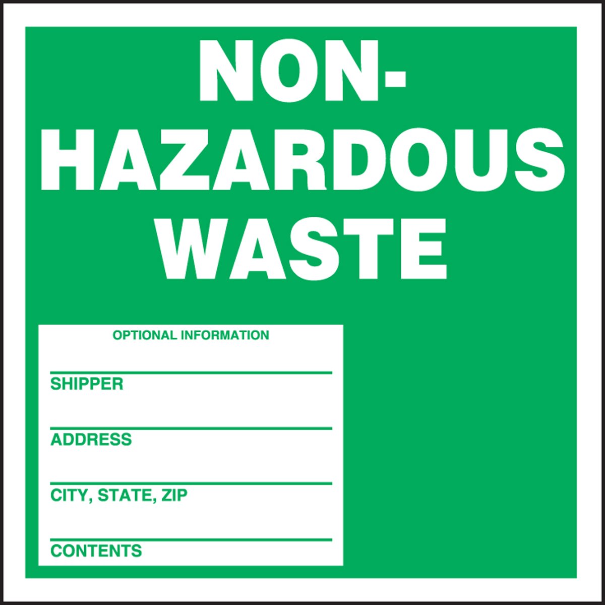 Accuform Signs MHZW11PSP Adhesive Coated Paper Hazardous Waste Label