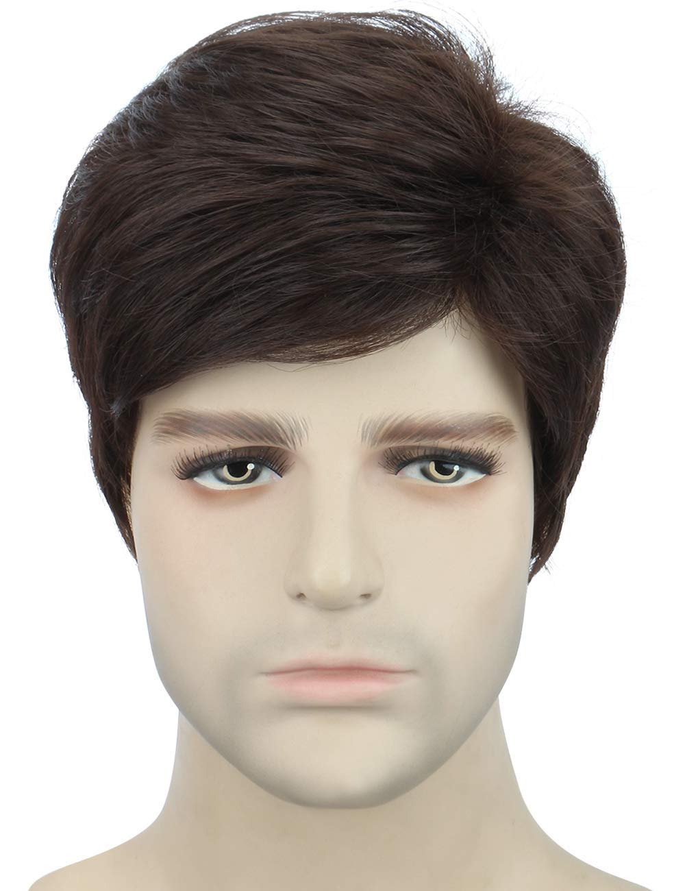 Wizme Men Hair Style Wig Synthetic Hair Wig For Men And Boys Dark