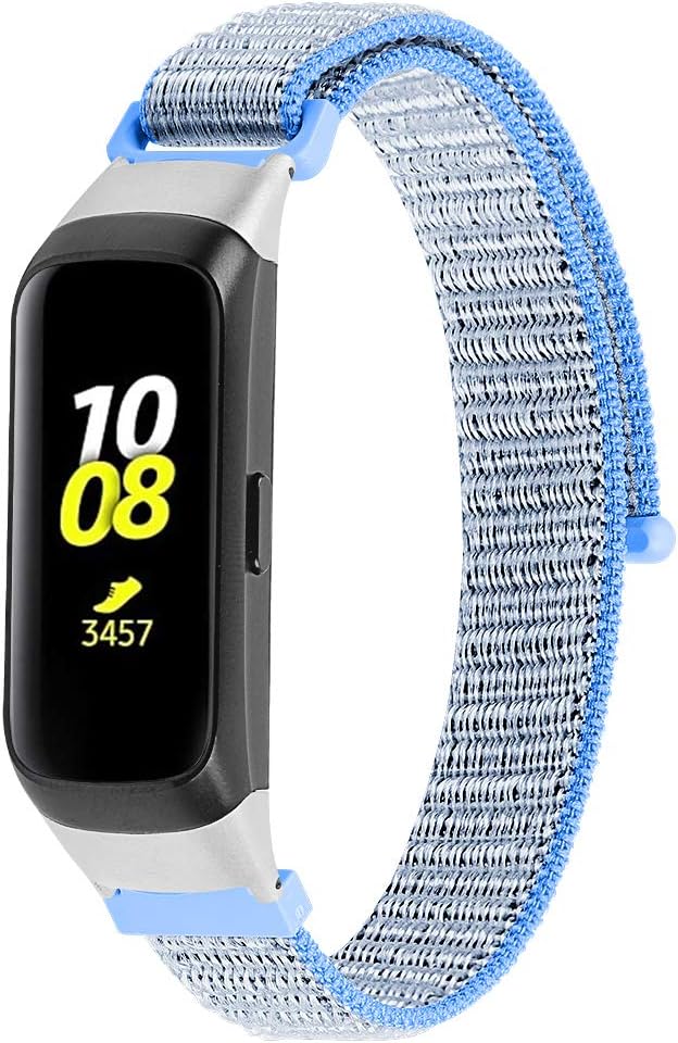 Yrzper Compatible with Samsung Galaxy Fit SM-R370 Nylon Fabric Band Sport Loop Replacement Belt Strap Breathable with Lookback Strap Adjustable