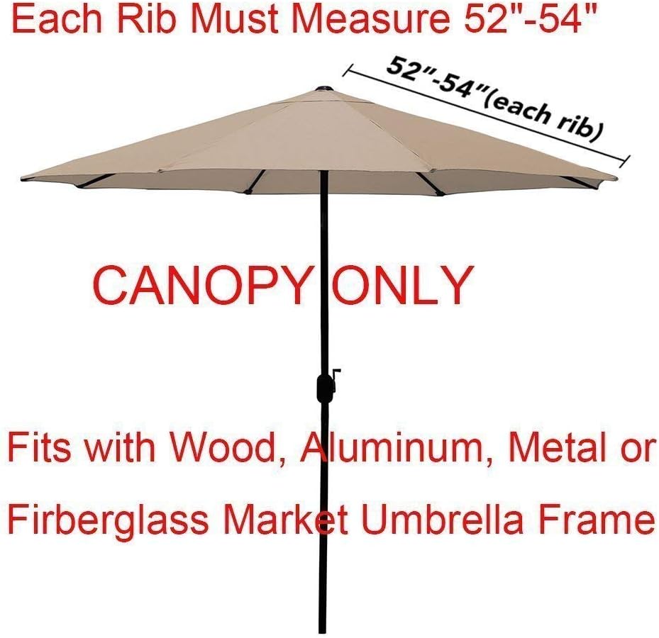 Amazon Com Eliteshade 9ft Patio Umbrella Market Table Outdoor Deck Umbrella Replacement Canopy Cover Canopy Only Black Garden Outdoor
