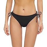 Bellecarrie Women's Tie Side Bikini Bottoms Mid Rise String Bathing Suits Bottom…