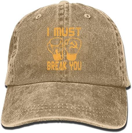 Unisex I Must Break You Cotton Baseball Cap Vintage Snap Cap Hats Adjustable