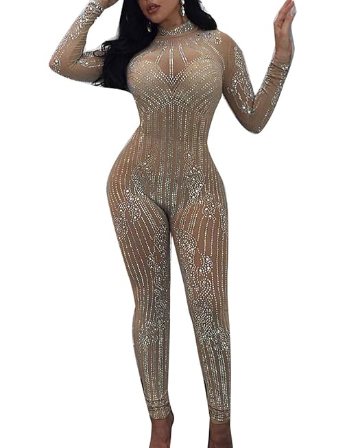 glitter bodycon jumpsuit