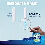 Tampax Pearl Plastic Super Absorbency Unscented Tampons 18 Count view 4