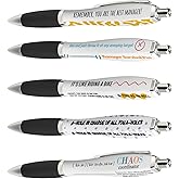 ANINKABOVE Chaos Coordinator Gifts - Funny Manager Pen 5 Pack – Snarky Ballpoint Pens– Sarcastic Office Gift for Manager – Motivational Pen Set