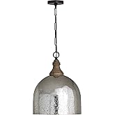 Capital Lighting 336011YP-483 Inglewood Urban/Industrial Hand-Blown Stone Seeded Mercury Glass Dome Pendant, 1-Light 100 Watt