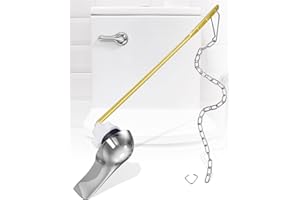 WINONLY Universal Toilet Handle Replacement Kit Front Mount Toilet Handle Lever with Stainless Steel Flapper Chain, Toilet Flush Handle Replacement Compatible with American Standard/Mansfield/Gerber, Chrome