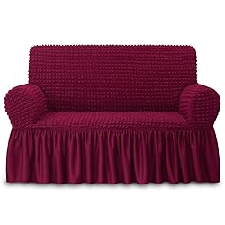 NICEEC Loveseat Slipcover Red Loveseat Cover 1