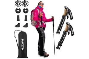 Walking Stick for Men & Women, Collapsible Hiking Poles - Lightweight Ultralight Aluminum Trekking Poles with Cork Grips, Ant