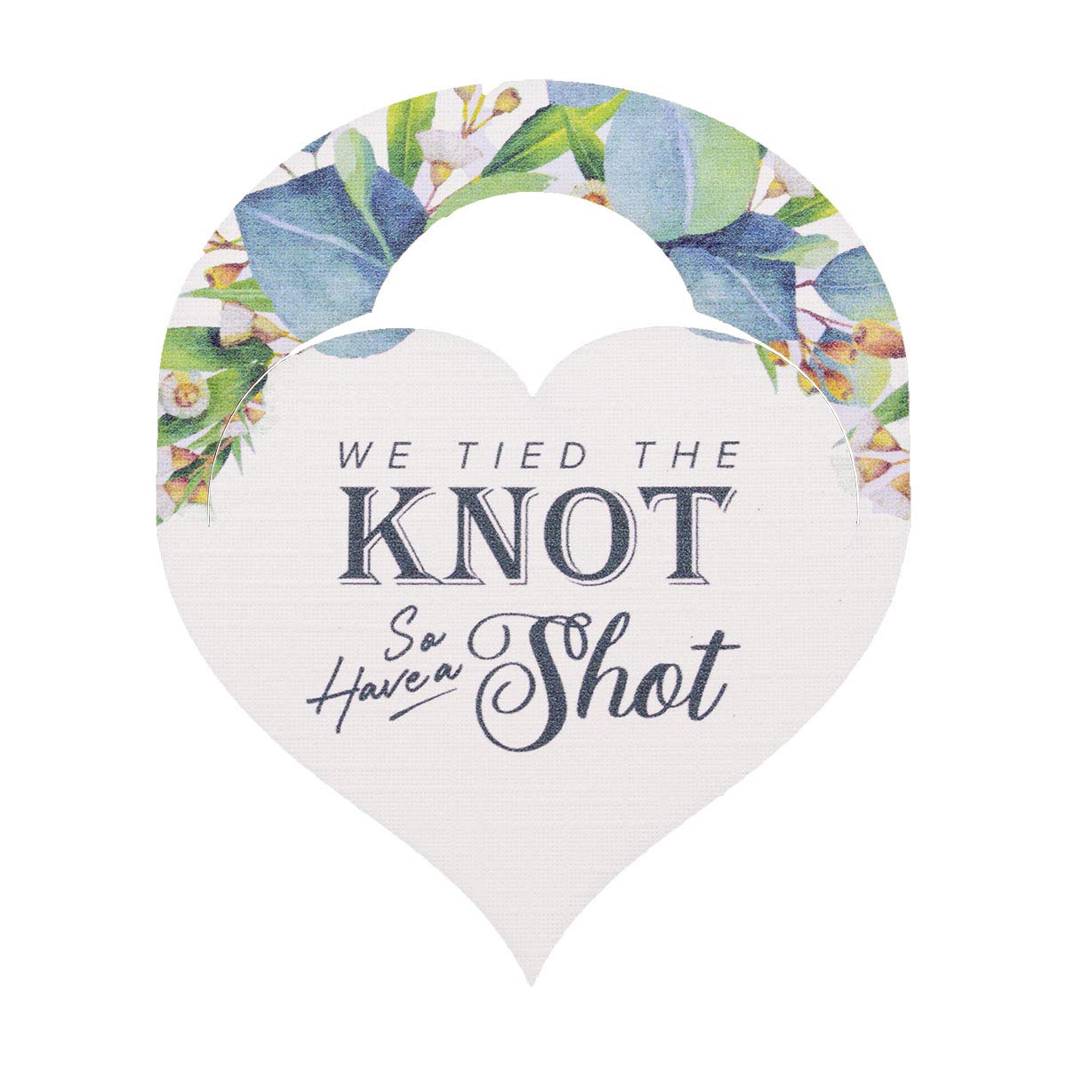 Summer-Ray 50pcs We Tied the Knot so Have a Shot Mini Liquor Bottle Hang Tags Wedding Bridal Shower