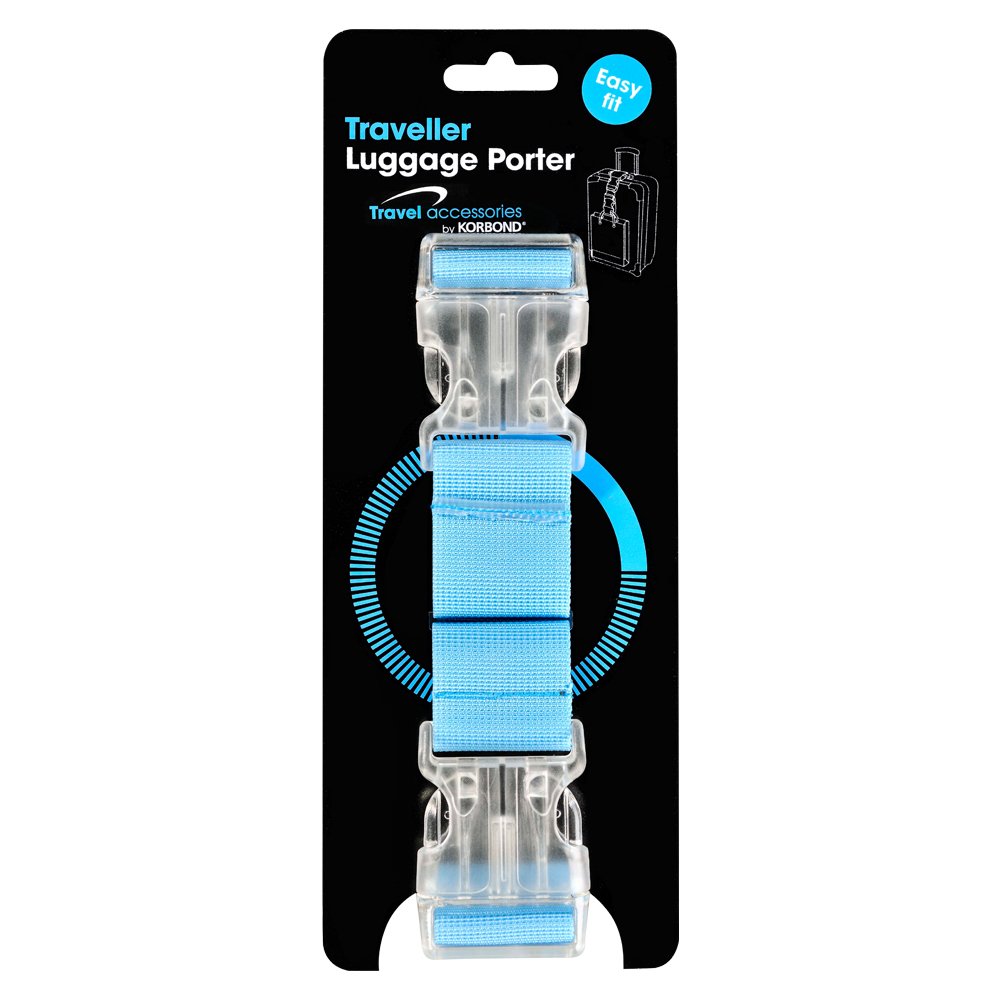 Korbond Traveller Luggage Porter/Strap, 26 cm, Blue