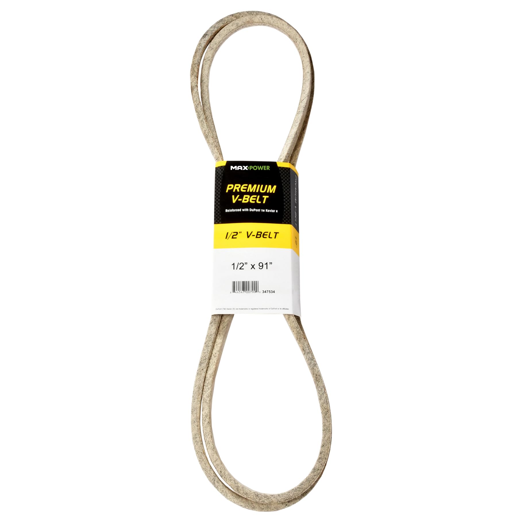 MaxPower V-belt 347534, Kevlar reinforced, 1/2 inch x 91 inch - 4L910 - outer length L(a) 2320 mm.