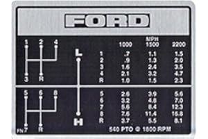 STEVENS LAKE PARTS Fits Ford Compatible Decal C5NN7B292FY Fits 2000 3000 4000 5000 7000 8 Speed Shift