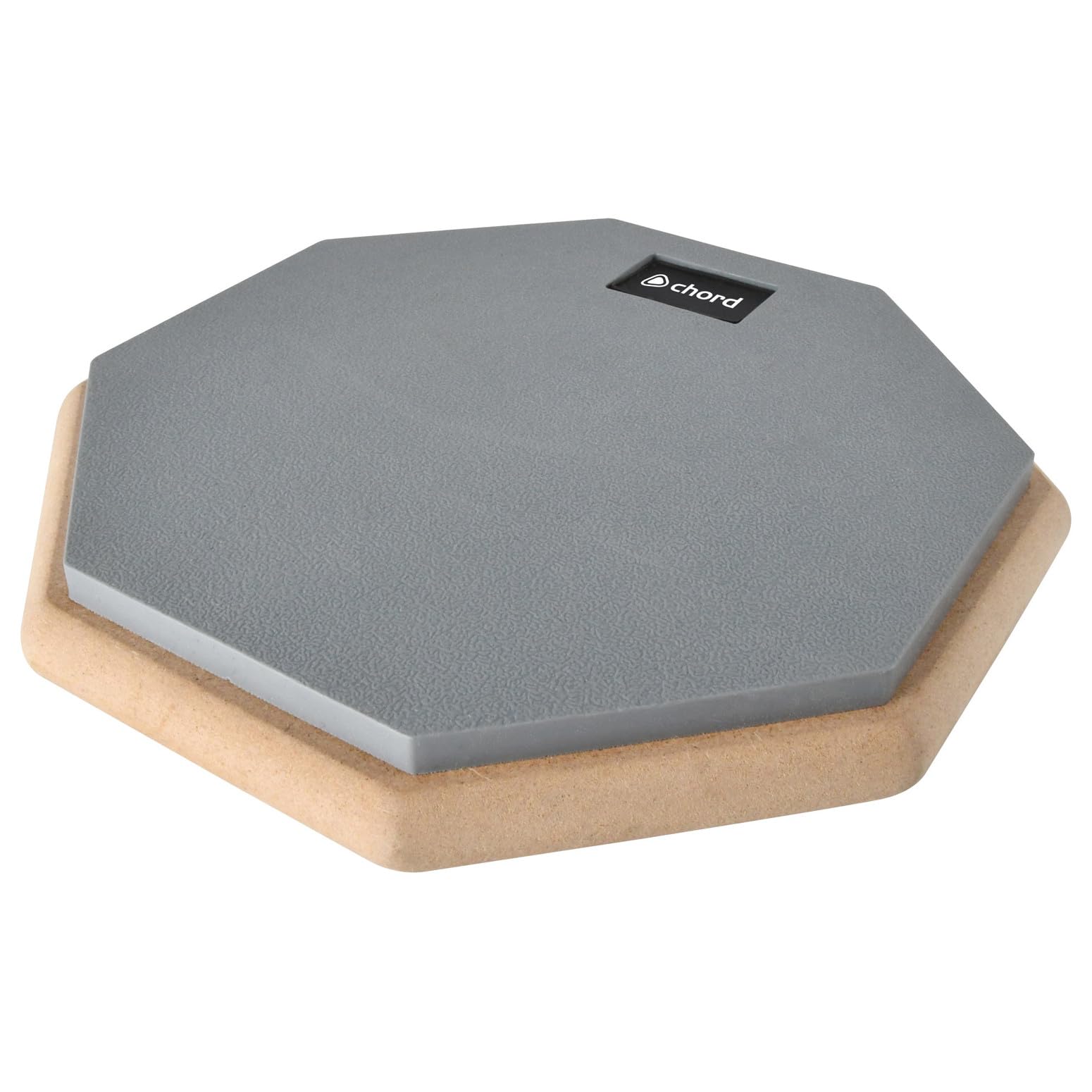 Chord | Octagon Drum Practice Pad 8" – Quiet Rubber Percussion Pad with Foam Base & M8 Stand Mount – Silent Practice Drum Pad for Beginners, Adults & Students, Portable Drumming Gift