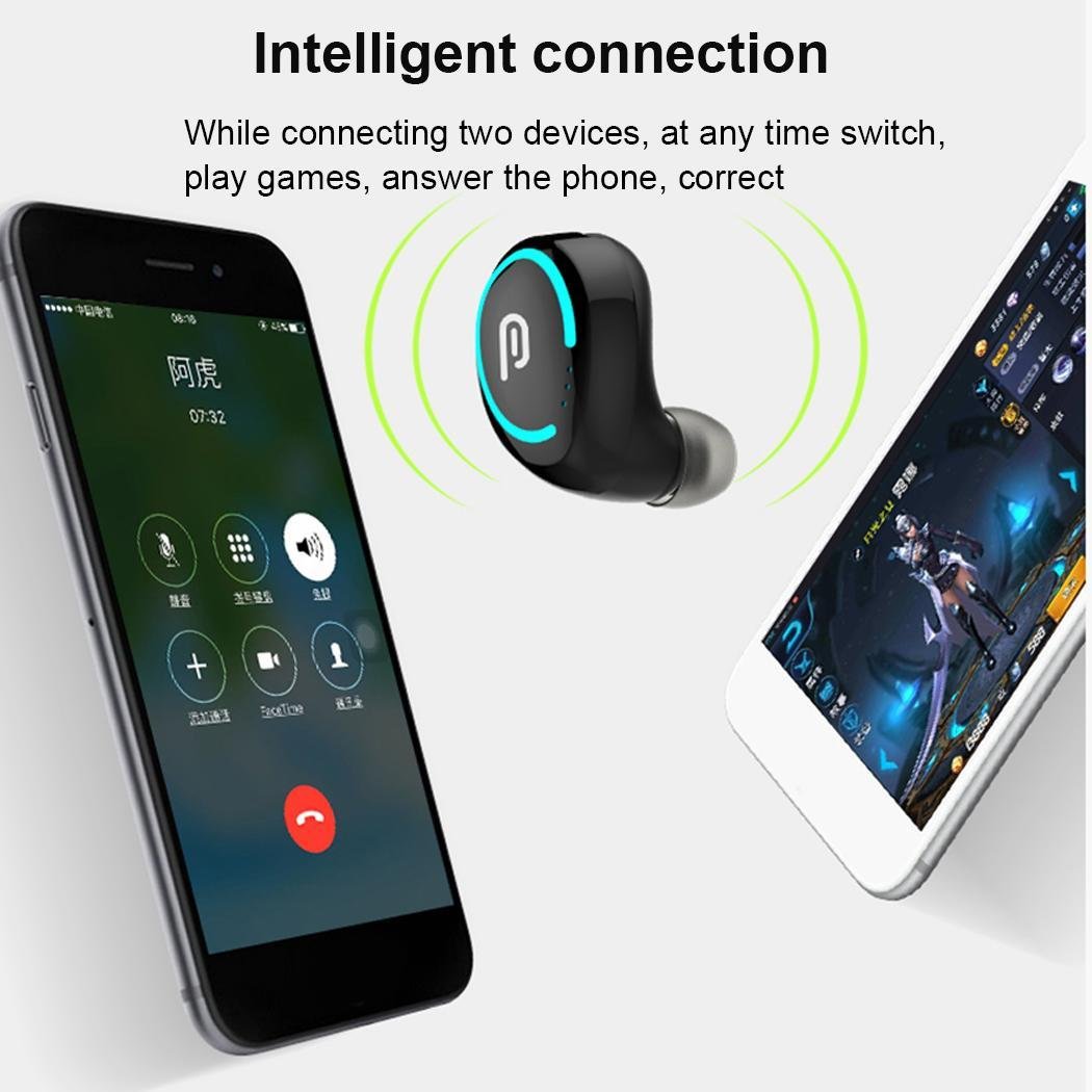 Cnlinkco Business Sport Earphones In-Ear Wireless Bluetooth Stereo Headphone Headset (Rose Gold)