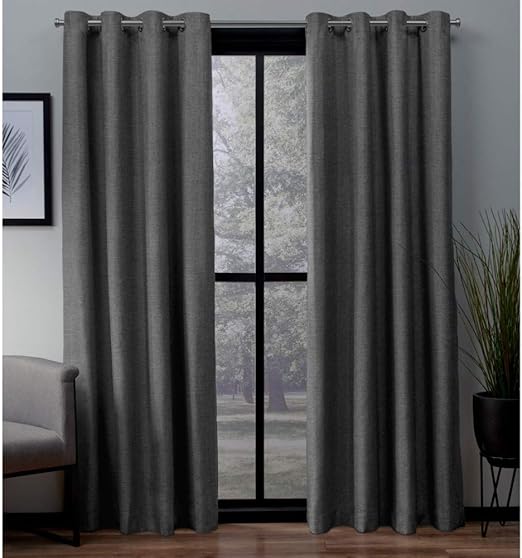 Amazon Com Exclusive Home Curtains London Textured Linen Thermal