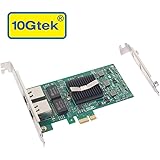 10Gtek&reg; Intel 82576 Chip Gigabit Ethernet Converged Network Adapter(NIC), Dual RJ45 Copper Ports, PCI Express 2.0 X1, Same as E1G42ET