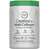 Rainbow Light Creatine + Multi Collagen | 10 Ounce | 5g Creatine Monohydrate Plus 10 Types of Collagen | Supports Lean Muscle, Cellular Energy & Skin Health | Unflavored Powder