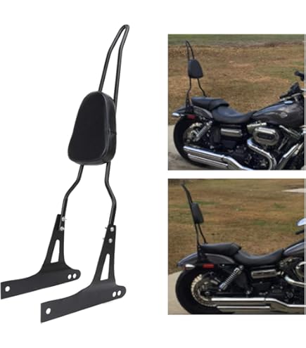 Chrome Detachable Rear Passenger Backrest Sissy Bar For Harley Dyna - View #3