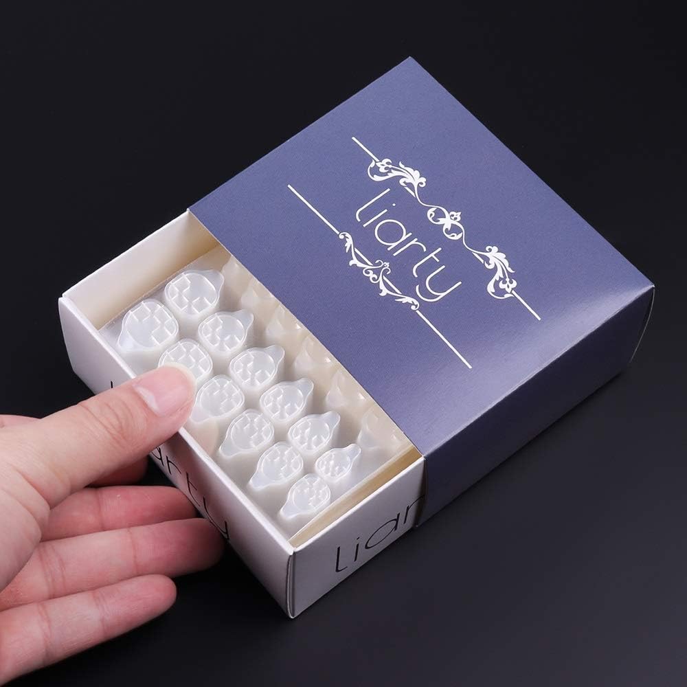LIARTY 1200pcs (50 Sheets) Nail Glue Sticker Adhesive Double Sided False Nail Gel Tape Tabs Transparent Fake Nails Tips