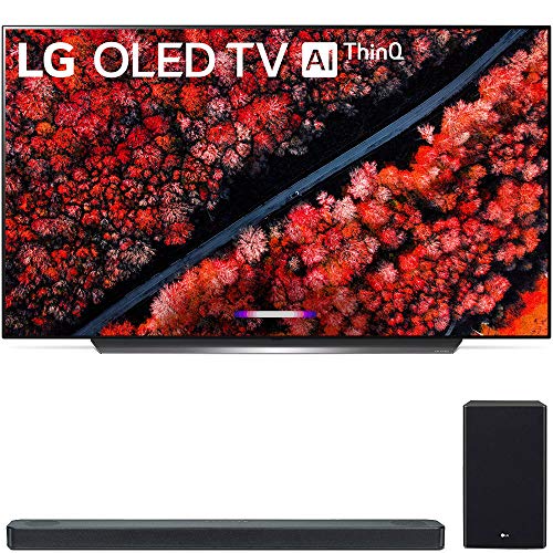 LG OLED55C9PUA 55″ C9 4K HDR Smart OLED TV w/AI ThinQ (2019 Model) with LG 3.1.2 Channel High Res Audio Sound Bar with Meridian Technology, Dolby Atmos (SL8YG)