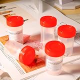 PTPTRATE 10pcs 60ml Specimen Containers Sample Bottles Random Color with Lid view 5