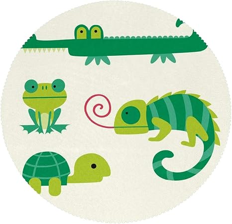 Amazon ランチョンマット ワニ カエル グリーン 円形 義務用 断熱 撥水 防汚 速乾 水洗いok 耐久性 子供 家庭用 シンプル 便利 お手入れ 便利 4枚セット 30x30cm ランチョンマット オンライン通販