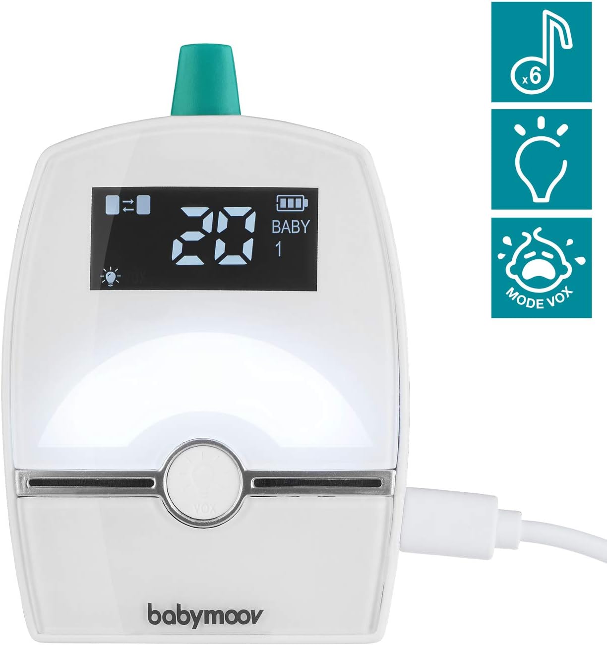 Babymoov Additional Transmitter for Premium Care monitor, White, 1 Monitor - Image 4
