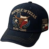 Republic of Texas Vintage Baseball Cap – Embroidered Texas Pride Hat for Heritage Enthusiasts Navy Blue