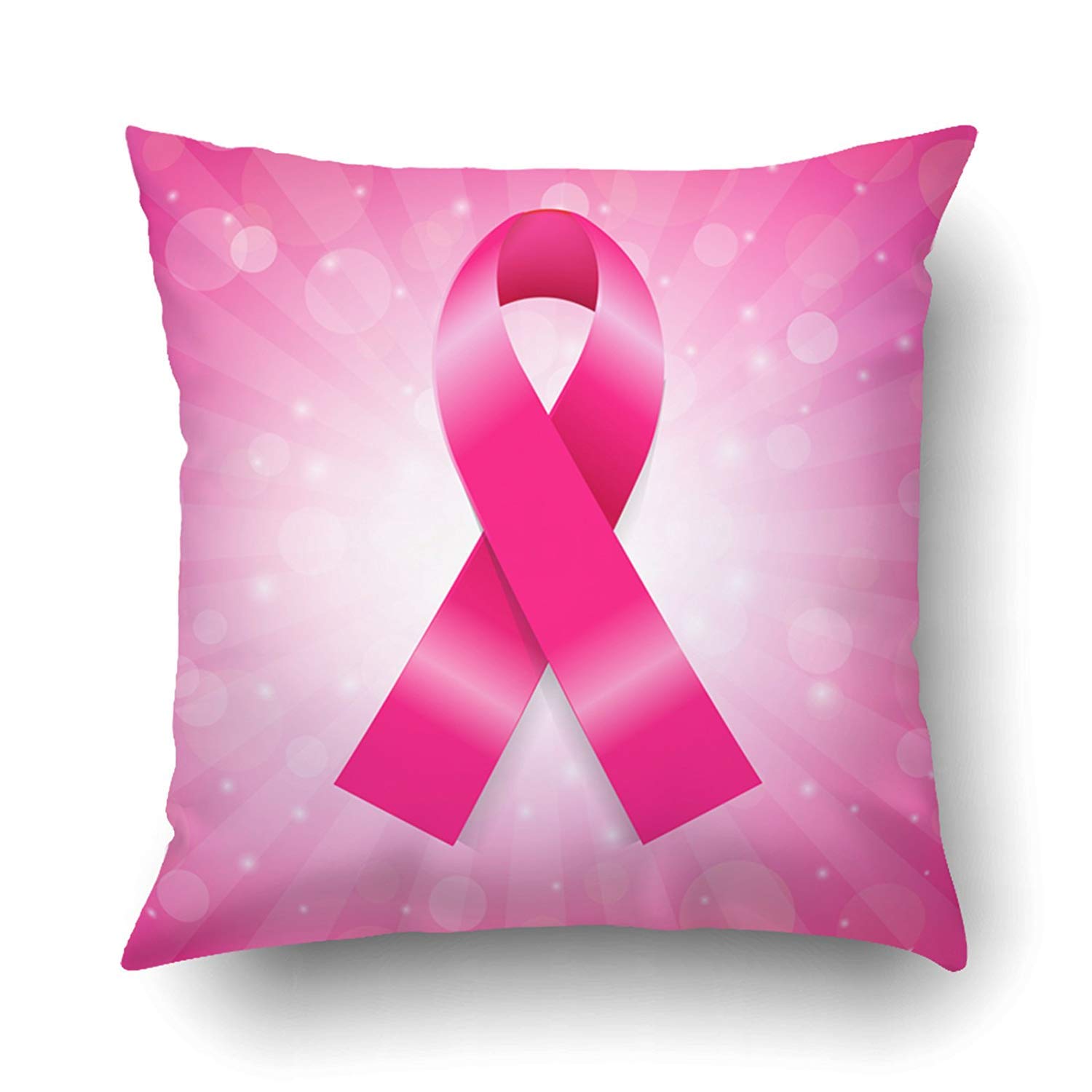 Amazon Com Custom Pink Breast Cancer Ribbon Banner Pillowcase
