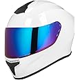 AUBOA Full Face Motorcycle Helmets for Adults Men and Women DOT Street Bike Racing Helmet with Tinted Visor Model MD-813