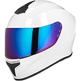 AUBOA Full Face Motorcycle Helmets for Adults Men and Women DOT Street Bike Racing Helmet with Tinted Visor Model MD-813