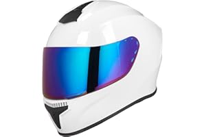 AUBOA Full Face Motorcycle Helmets for Adults Men and Women DOT Street Bike Racing Helmet with Tinted Visor Model MD-813