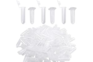 BronaGrand 100pcs 2mL Plastic Vial Tube Sample Storage Container Fragrance Beads Liquid