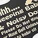 WINOMO Shhh Sleeping Baby Door Sign Do Not Disturb Hanger Sign Baby Room Hanging Wooden Decorative