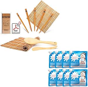 Delamu Sushi Making Kit &amp; Freezable Ice Packs