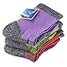YUEDGE 3 Pairs Women's Multi Performance Hiking Trekking Walking Running Crew Cotton Socks