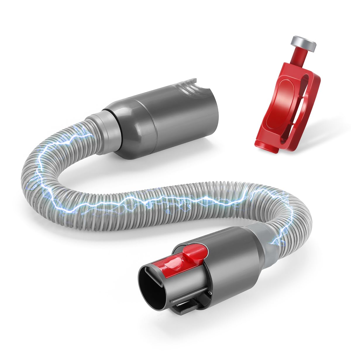Photo 1 of LANMU Upgraded Extension Hose with Electrical Connection Compatible with Dyson V7 V8 V10 V11 Cordless Vacuum Motorized & Non-motorized Attachments, 35" Vacuum Hose and Trigger Lock Accessories