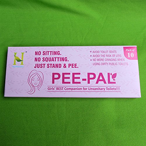 HealthGoodsIn Disposable, Portable Female Urination Device PeePal Ideal for Camping Highways Hikes Or When Using Dirty Public Toilets- Pack of 10 Funnels