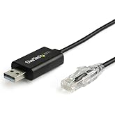 StarTech.com 6 ft (1.8 m) Cisco USB Console Cable - USB to RJ45 Rollover Cable - 460Kbps - Windows, Mac and Linux Compatible - M/M (ICUSBROLLOVR),Black