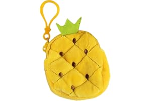TSMORY Plush Coin Purse Cartoon Fruit Coin Bag Holder Bag Headphones Data Cable Storage Bag for Kid