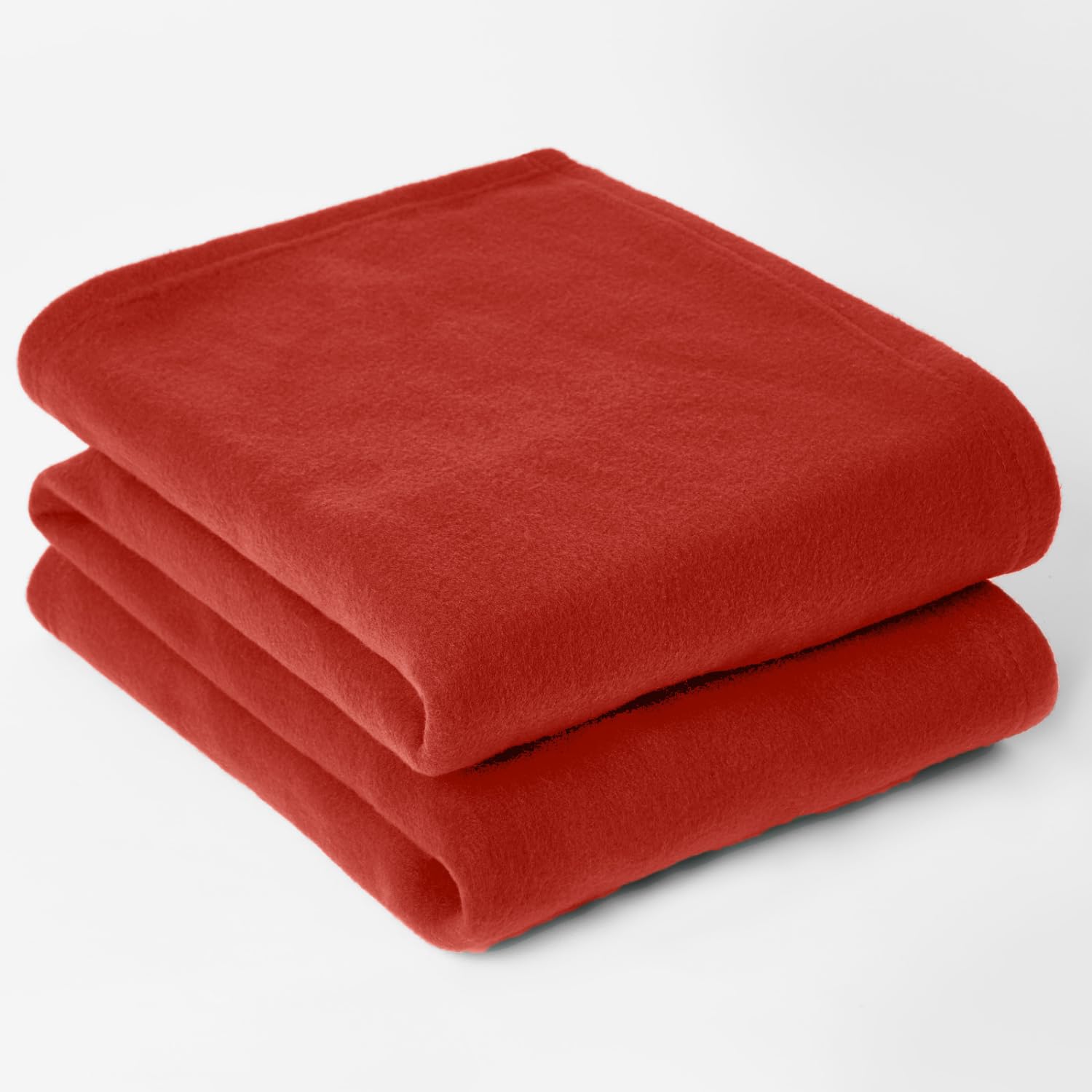 Dreamscene Fleece Throw Blanket for Bed, Super Soft Warm Cosy Plain Red Sofa Throw Blanket Lightweight Fluffy Single Bedspread Polar Fleece Blankets, 120 x 150cm