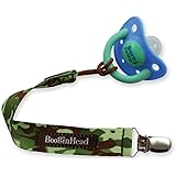 BooginHead PaciGrip Soothie & Pacifier Clip with Bonus Re-Usable Steam Sterilizer Bag for Pacifiers, Boy Camo
