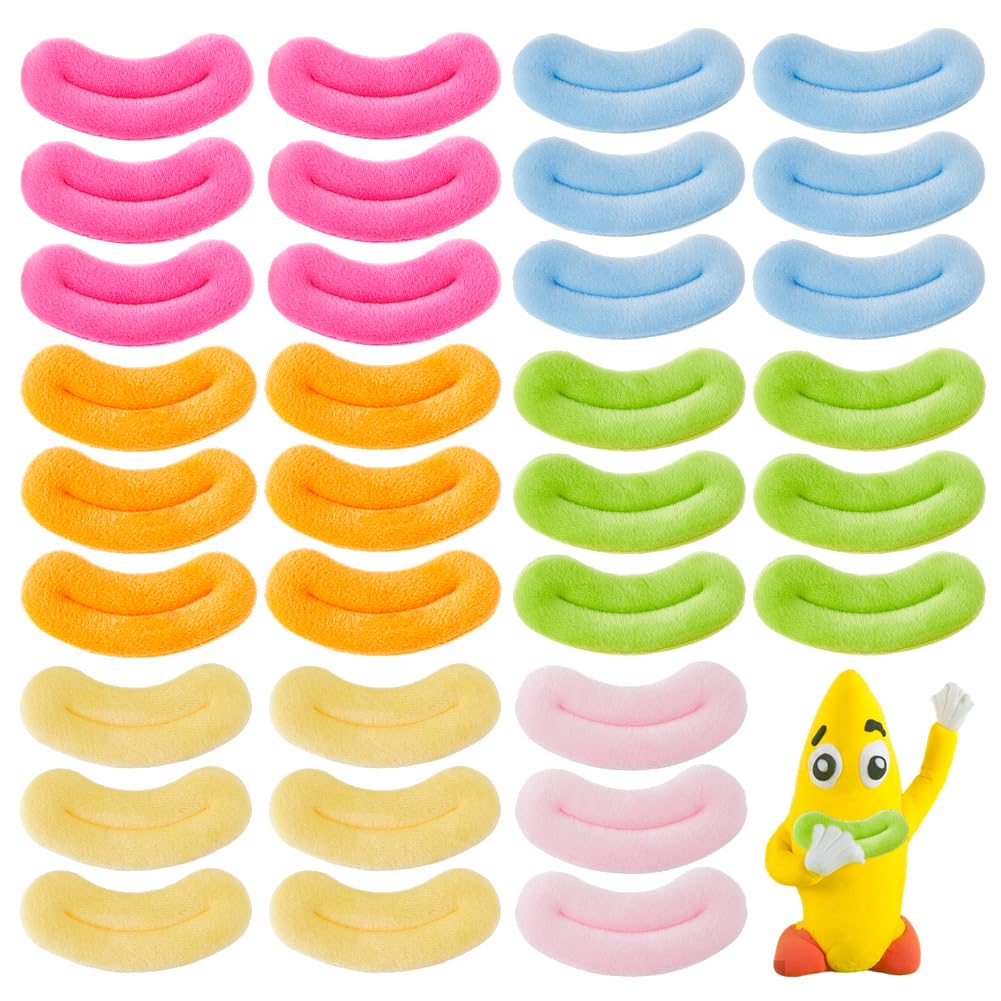SUPERFINDINGS 48Pcs 6Colors Doll Mouth Thick Lip Safety Mouth Replacement DIY Dolls Monster Mouth Toys Velvet Doll Accessories for Stuffed Toys Animal Puppet Doll DIY Craft