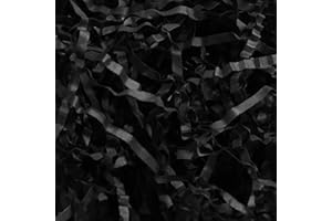 ROSEGLD 1 LB Black Crinkle Cut Paper Shred Filler for Packing and Filling Gift Baskets, Crinkle Paper for Gift Wrapping