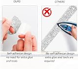Zayejod 4 Rolls Silver Resin Rhinestone Ribbon 20mm Self Adhesive Diamond Belt view 3