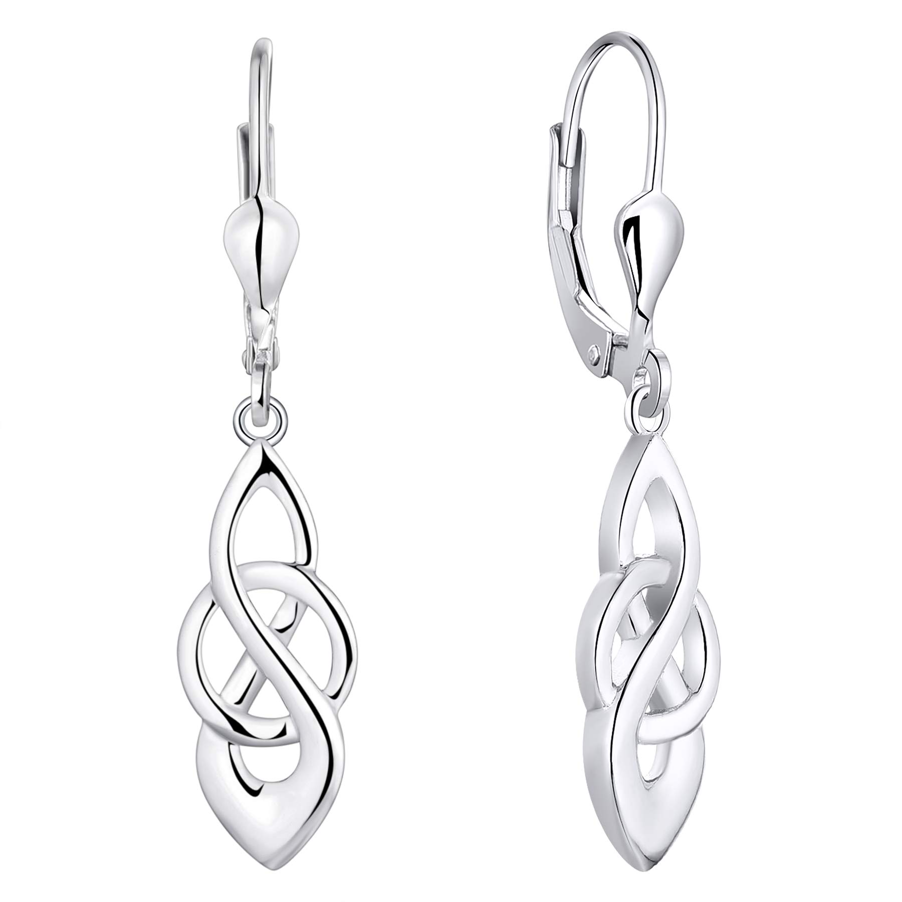 JO WISDOM Women Knot Earrings,925 Sterling Silver Celtic Knot Drop & Dangle Earrings