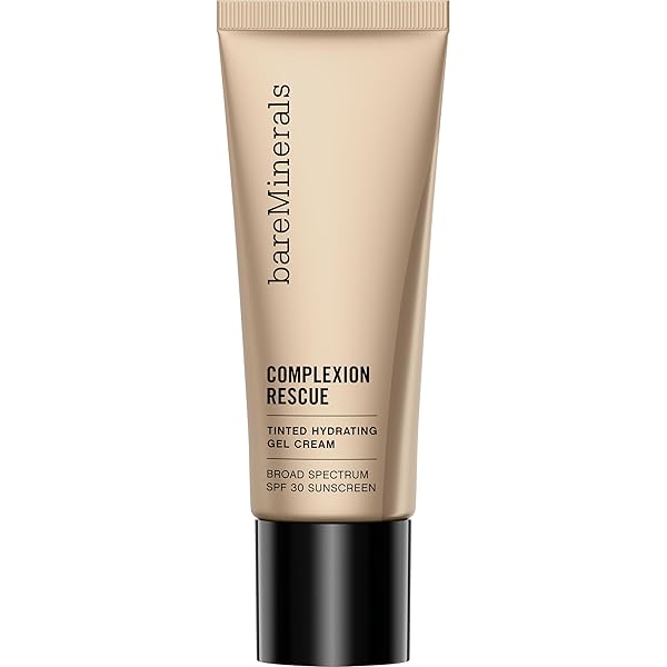 BAREMINERALS COMPLEXION RESCUE TINTED MOISTURIZER FOR FACE WITH SPF 30 + HYALURONIC ACID, HYDRATING TINTED MINERAL SUNSCREEN FOR FACE, SKIN TINT, VEGAN