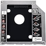 SHINESTAR 2nd HDD SSD Hard Drive Caddy Tray Replacement for Macbook Pro 13/15/17 inch A1278 A1286 A1297 2008 2009 2010 2011 2012 Internal Laptop CD/DVD-ROM Optical SuperDrive Adapter to 2.5 Inch 9.5MM